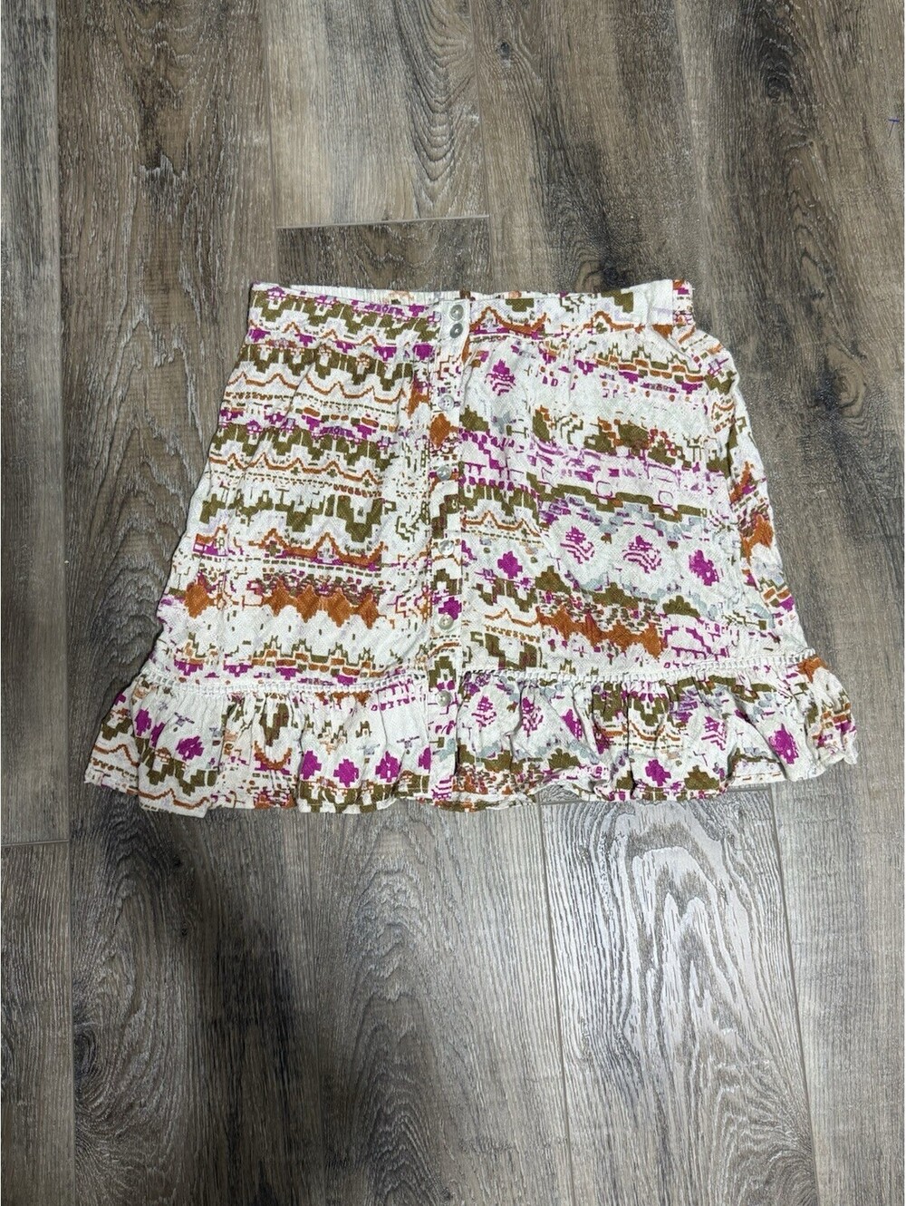 Shyanne Western Ruffle Mini Skirt M Southwestern Boho